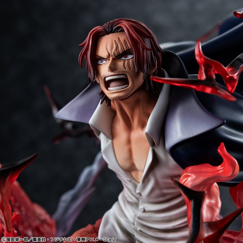 One Piece statuette PVC P.O.P. SA-MAXIMUM Leader of Red Hair Pirates Red-Haired Shanks Kamusari 25 cm