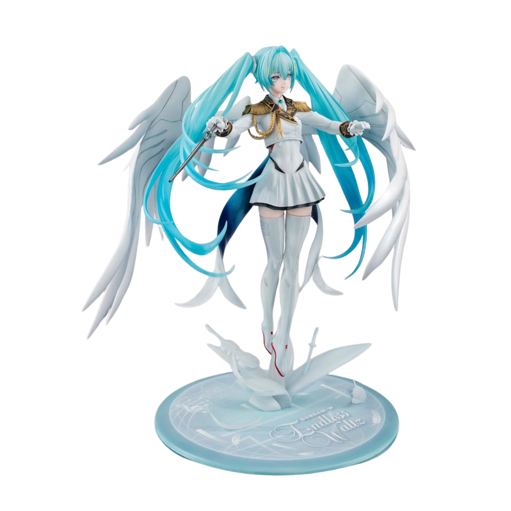 Mobile Suit Gundam x Hatsune Miku statuette PVC Lucrea Hatsune Miku x Wing Gundam Zero EW 45th Anniversary 27 cm