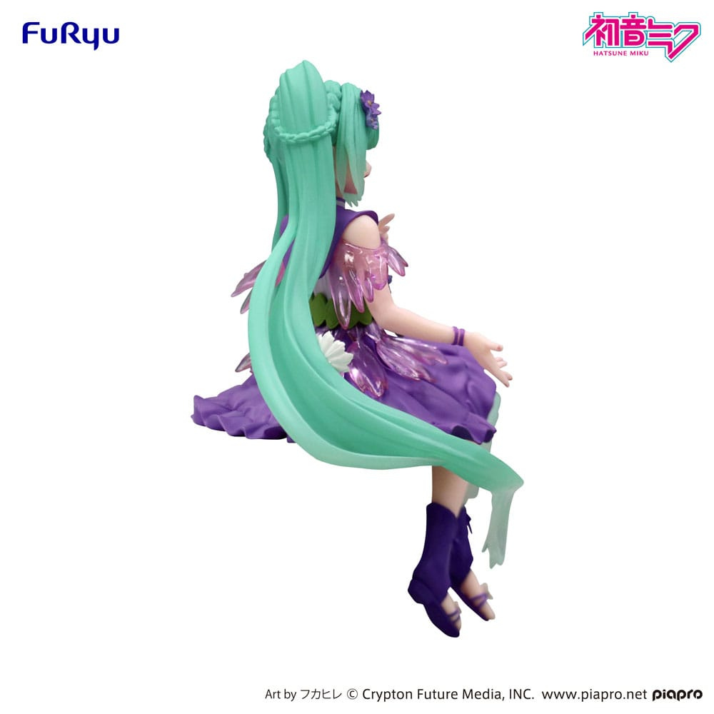 Hatsune Miku statuette PVC Noodle Stopper Flower Fairy Cosmos Purple Color Ver. 14 cm