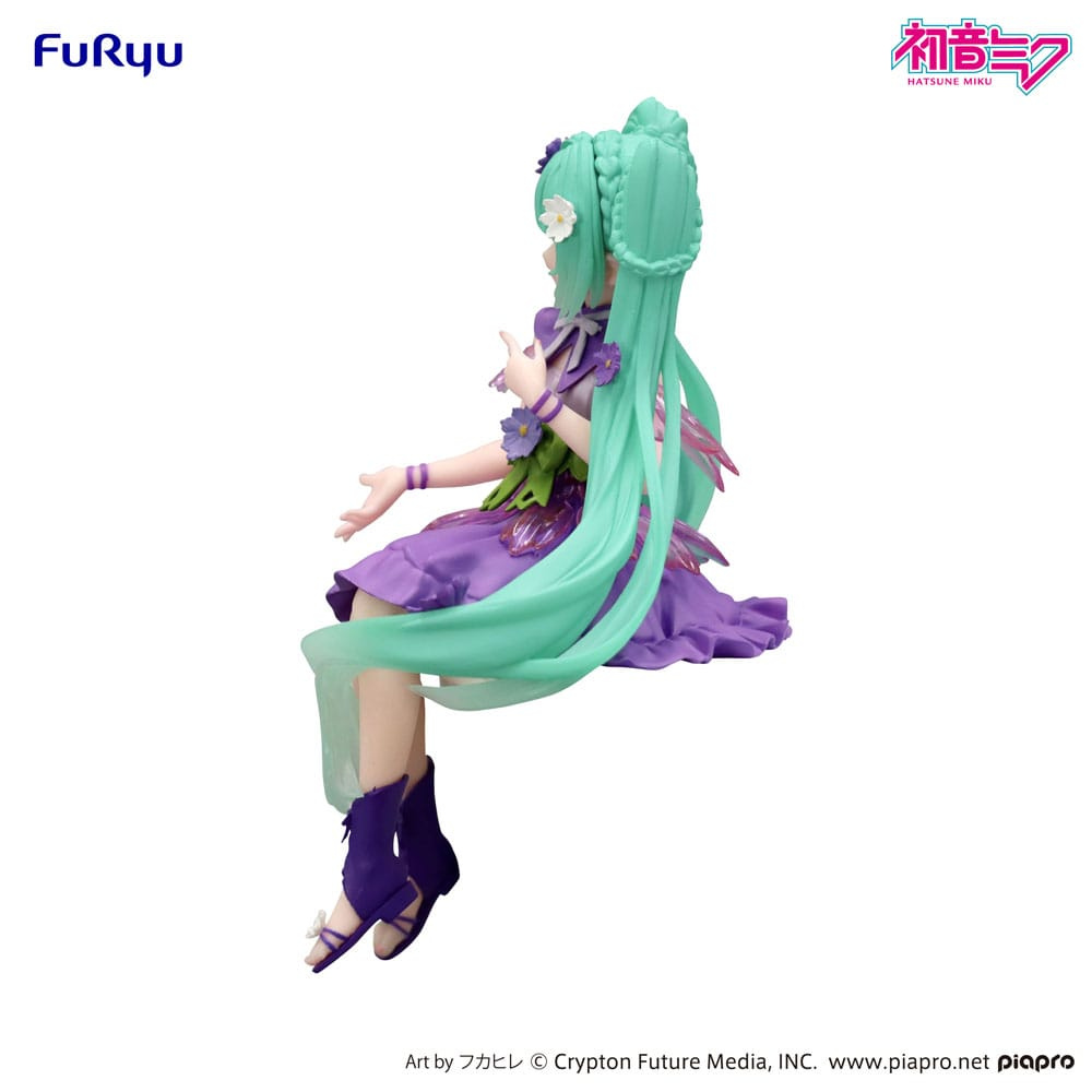 Hatsune Miku statuette PVC Noodle Stopper Flower Fairy Cosmos Purple Color Ver. 14 cm