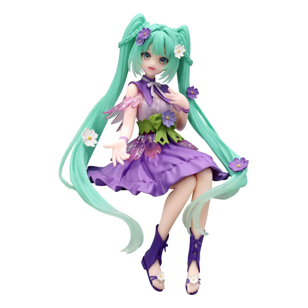 Hatsune Miku statuette PVC Noodle Stopper Flower Fairy Cosmos Purple Color Ver. 14 cm