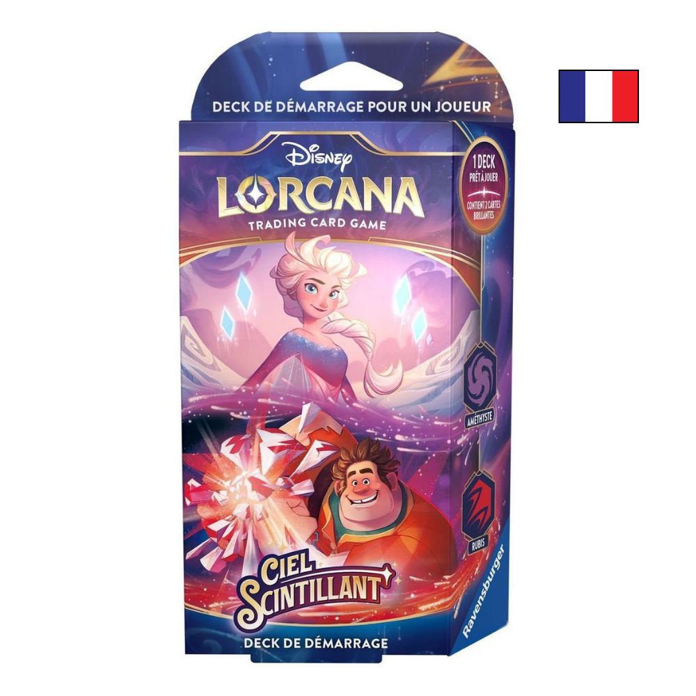 Deck de démarrage Lorcana Chapitre 5 Ciel Scintillant Elsa et Ralph FR