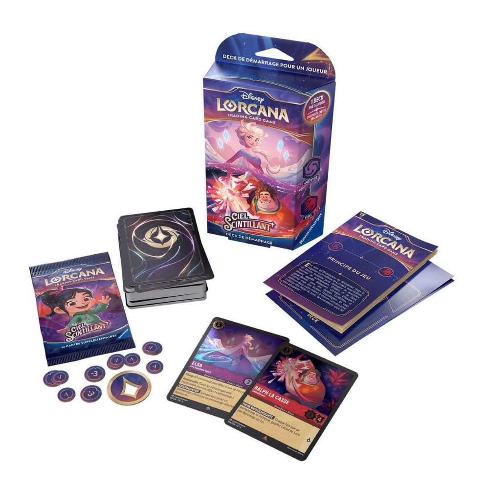 Deck de démarrage Lorcana Chapitre 5 Ciel Scintillant Elsa et Ralph FR